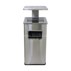 Brooks SS Ashtray Bin 13Ltr Silver