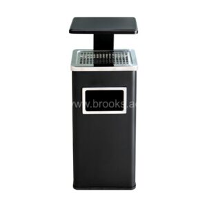Brooks SS Ashtray Bin 13Ltr Black