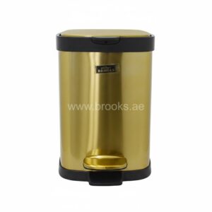 Brooks Jinto square pedal bin golden 6ltr