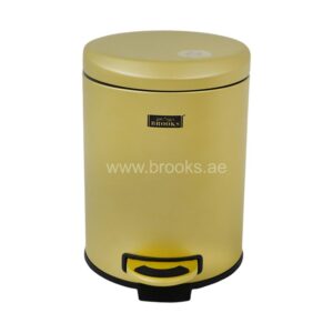 Brooks Vio Gold Matt Softclose Pedal Bin 5Ltr