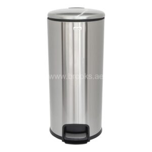 Brooks Silo SS Pedal Bin 30Ltr Silver Matt