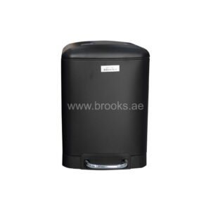 Brooks Domino Pedal Bin with Softclose 6Ltr Black