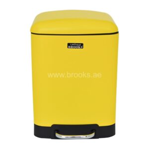 Brooks Domino Pedal Bin 6Ltr Yellow