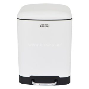 Brooks Domino Pedal Bin 6Ltr White