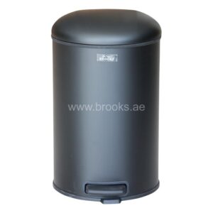 Brooks Choice SS Pedal Bin Black 12Ltr