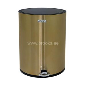 Brooks Zora SS Pedal Bin Champagne Gold+Black 6Ltr