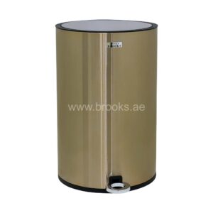 Brooks Zora SS Pedal Bin Champagne Gold+Black 12Ltr