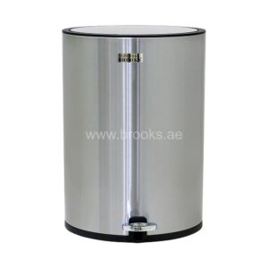 Brooks Zora SS Pedal Bin Silver+Black 6Ltr