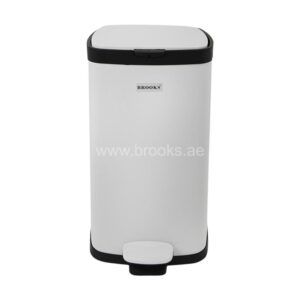 Brooks Volga(Daze)White Square Pedal Bin 20Ltr