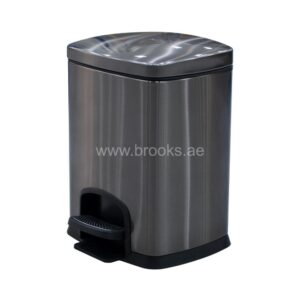 Brooks Cornet Metal Square Pedal bin 5Ltr.Black Gold