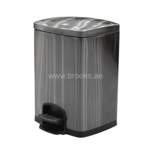 Brooks Cornet Metal Square Pedal bin 12Ltr.Black Gold