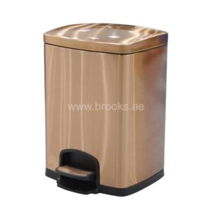 Brooks Cornet Metal Square Pedal bin 5Ltr.Rose Gold