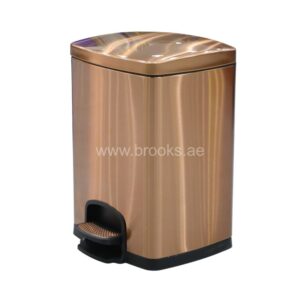 Brooks Cornet Metal Square Pedal bin 12Ltr.Rose Gold