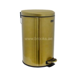 Brooks Emas SS Pedal Bin Golden 12Lt