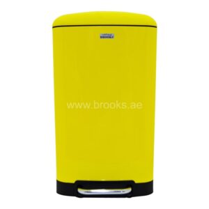 Brooks Domino SS Pedal Bin 30Ltr Yellow