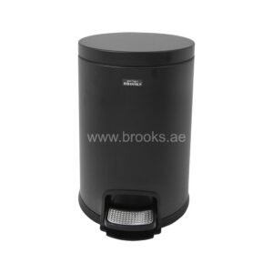 Brooks Actos SS Pedal Bin 12Ltr Black