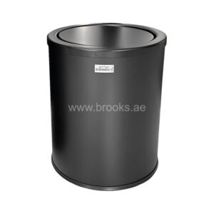 Brooks Dalo Full Black SS Swing Bin 15Ltr