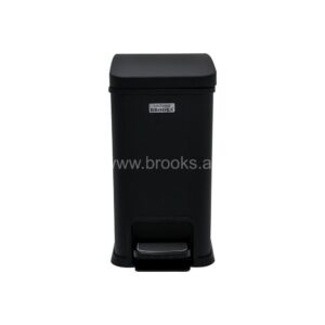 Brooks Binva Matt Black Pedal Bin 8Ltr