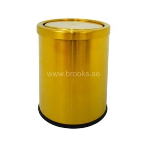 Brooks SS Round Swing Bin Golden 5Ltr