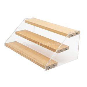 Veelex Tabletop Acrylic Wood Display Stand Risers Rack Organizer