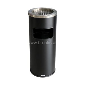 Brooks Elmiz OD SS FRP Ashtray Bin 30Ltr Black