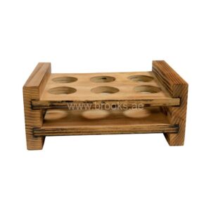 Veelex Wooden Shot Glass Tray Holder 6 Holes