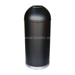 Square Metal Round Open Bin Black 56Ltr