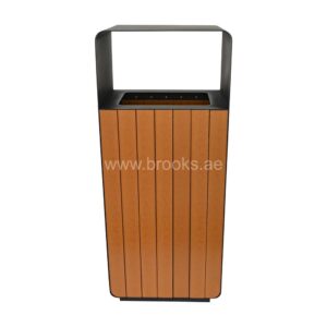Brooks Wooden + Metal Square Open Bin 40Ltr