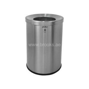 Brooks Neo SS FRP Round Open Bin 20Ltr Matt Silver 