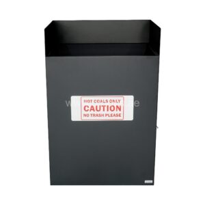 Brooks Hot Coal Metal Bin Black 112Ltr