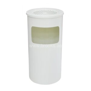 Brooks SS Ashtray Bin White 30Ltr 