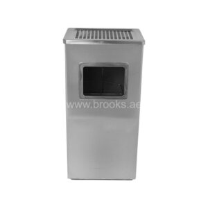 Brooks Flomax SS Square Ashtray Bin Matt 30Ltr