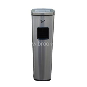 Brooks Mark SS Open Bin with Ashtray 12Ltr 