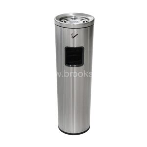 Brooks SS Ashtray Bin Silver Matt 