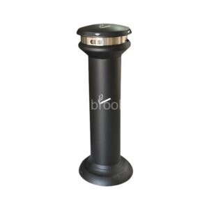 Brooks SS Ashtray Bin Black