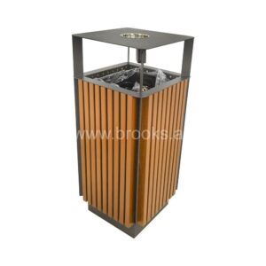 Brooks Loko Open Bin with Ashtray Lid 50Ltr