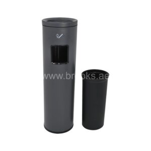 Brooks Lavez Oval Ashtray Bin Grey 7Ltr 