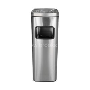 Brooks SS Square Ashtray Bin 10Ltr
