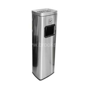 Brooks SS Square Ashtray Bin 10Ltr