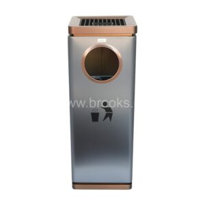 Brooks Elvira Square Ashtray Bin Jet Black 