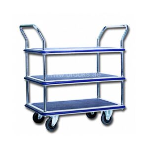 Triple Decker Double Handle MS Trolley 150kg