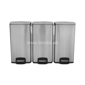Brooks Cornet SS 3 Stream Recycle Pedal Bin 120Ltr
