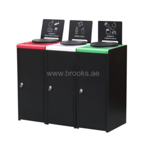 Brooks Signature 3Stream Recycle Bin 50Ltr (3pcs Set)