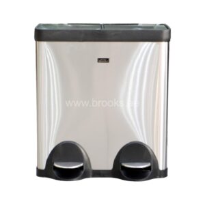 Brooks Recycle SS  Pedal Bin 2 Stream 40Ltr