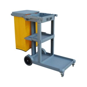Brooks Janitor Cart Grey with Flap