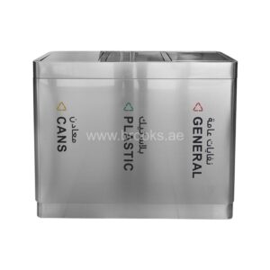 Brooks Fenix 3 Stream SS FRP Recycle Bin with Swing Lid 156Ltr
