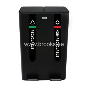Brooks Flendy 2 Stream Recycle Bin 60Ltr Black