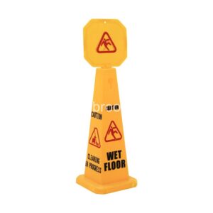 Wet Floor Safely Cone Plastic-Yellow