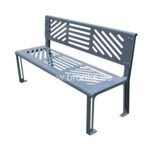 Brooks Wooden Bench with Metal Leg