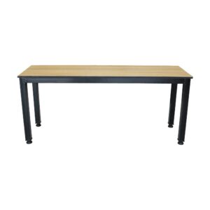 Brooks Wooden Bench with Metal Leg